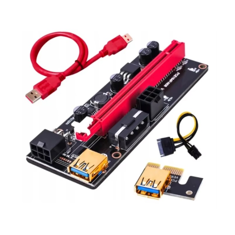 10шт. 009s райзер рейзер Riser майнинг ферма 6pin/molex/sata кабель 60см